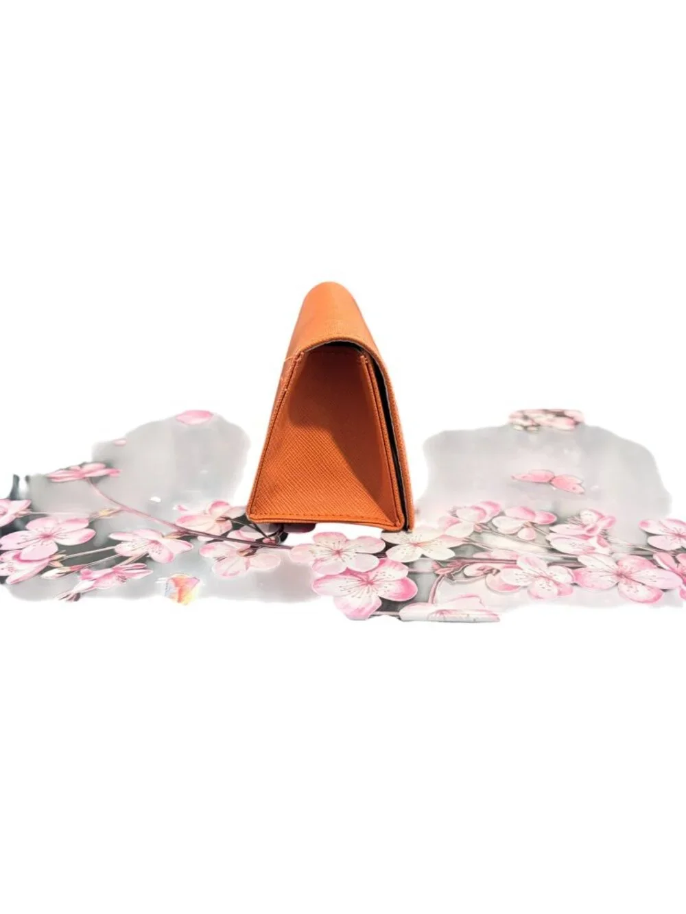 TORY BURCH orange sunglasses case with original cloth bag